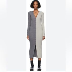 Staud Shoko grey knit dress